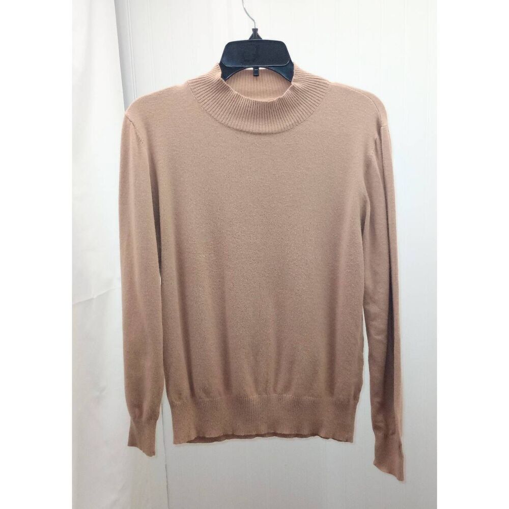 Love tree mock neck tan sweater.โSize large